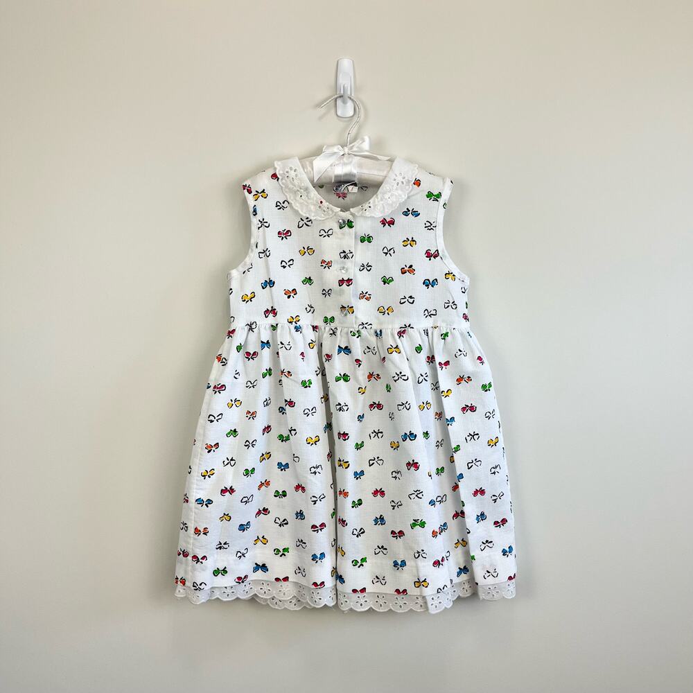 Vintage Pete's Partner Colorful Bow Dress 6 USA